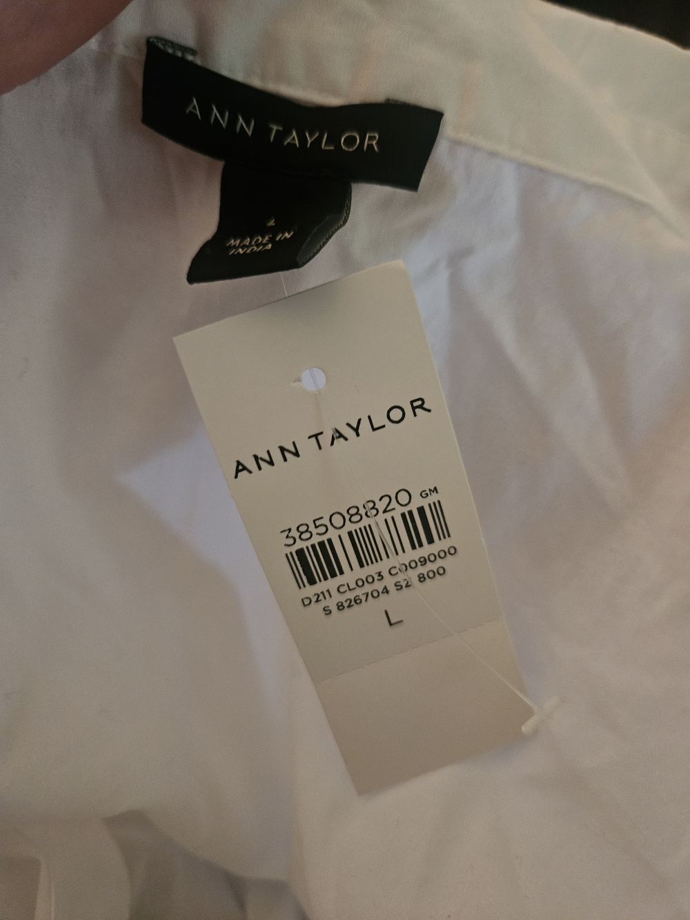 Ann Taylor White Wrap-Style Short Sleeve Blouse L Nwt - Picture 2 of 2